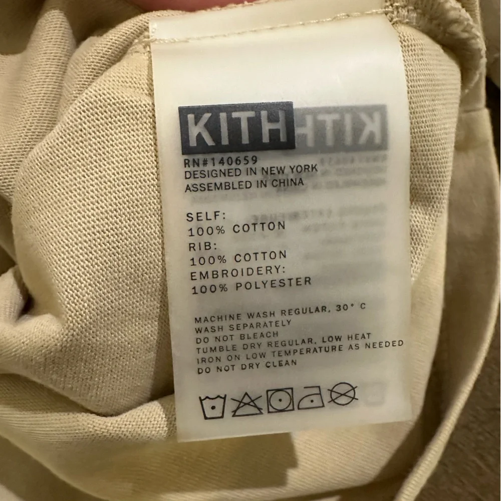 Kith Cream Cotton Blend Tee - Picture 3 of 3